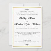 Einfache klassische und elegante formelle Einladun Einladung (Vorderseite)