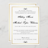 Einfache klassische und elegante formelle Einladun Einladung (Vorne/Hinten)