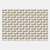 Einfache klassische Vegetation und rote, heilige B Geschenkpapier Set (Vorderseite 2)