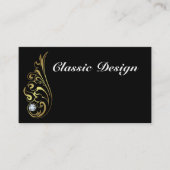 Einfache, klassische Visitenkarte Gold Diamond Des (Vorderseite)