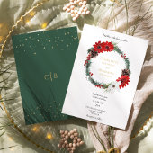 Einfache klassische Weihnachten Moderne Hochzeit Einladung