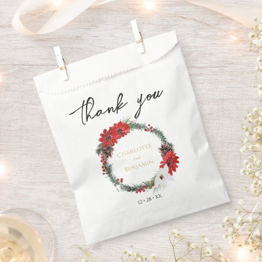 Einfache klassische Weihnachten Moderne Hochzeit Geschenktütchen (Ausgeschnitten)