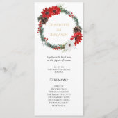 Einfache klassische Weihnachten Moderne Hochzeit Programm (Vorderseite)