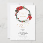 Einfache klassische Weihnachts-Moderne Engagement  Einladung (Vorderseite)