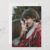 Einfache klassische Weihnachts-Monogramm-Foto Hoch Einladung (Rückseite)