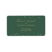 Einfache klassische Weihnachtsadresse Adressaufkleber (Vorne)