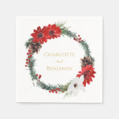 Einfache klassische Weihnachtsfeier Napkin Serviette (Vorderseite)