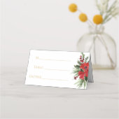 Einfache klassische Weihnachtsfeier Platzkarte (Vorderseite)