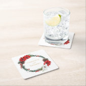 Einfache klassische Weihnachtsfeier Rechteckiger Pappuntersetzer (Vor Ort)