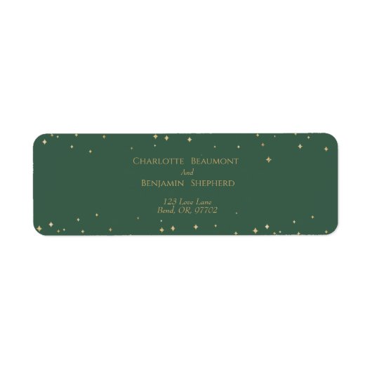 Einfache klassische Weihnachtsfeier-Rücksendeadres (Vorne)