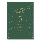 Einfache klassische Weihnachtsfeier Tischnummer (Rückseite)