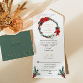 Einfache klassische Weihnachtsfeier UAWG Wedding All In One Einladung