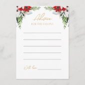 Einfache klassische Weihnachtsratenkarte Hinweiskarte (Vorderseite)