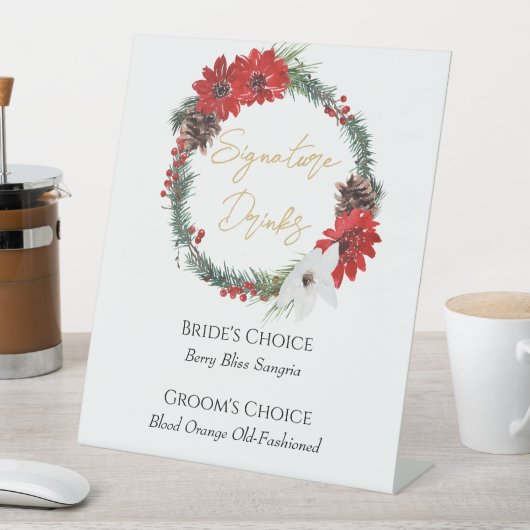 Einfache klassische Weihnachtsunterschriften Sockelschild (In Situ)