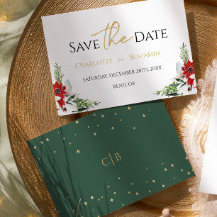 Einfache klassische Weihnachtswoche Save The Date