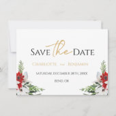 Einfache klassische Weihnachtswoche Save The Date (Vorderseite)