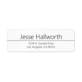 Einfache klassische weiße und schwarze Adresse (Vorne)