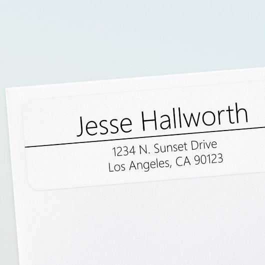 Einfache klassische weiße und schwarze Adresse