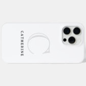 Einfache klassische White Script Monogram Case-Mat Case-Mate iPhone Hülle (Rückseite (Horizontal))