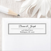 Einfache klassische White Wedding Rücksendeadresse (Insitu)