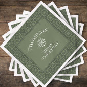 Einfache, klassische Winterpattern Weihnachten Serviette