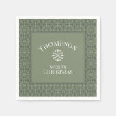 Einfache, klassische Winterpattern Weihnachten Serviette (Vorderseite)