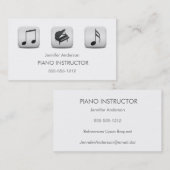 Einfache Klaviermusik Tutor FotoCollage Visitenkarte (Vorne/Hinten)
