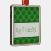 Einfache Kleeblatts Premium Square Ornament (Rechts)