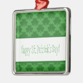 Einfache Kleeblatts Premium Square Ornament (Links)