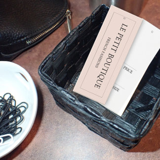 Einfache Kleidung Blush Hanganzeige Preis-Tag