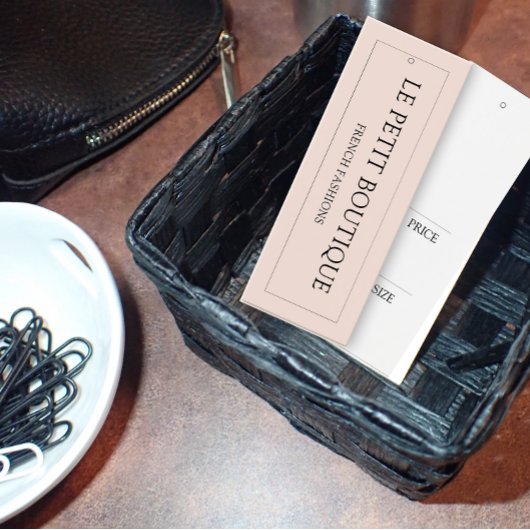 Einfache Kleidung Blush Hanganzeige Preis-Tag