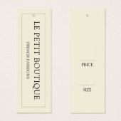 Einfache Kleidung Gelbe Hängelanzeige Preis-Markie (Vorne & Hinten)