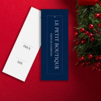 Einfache Kleidung Navy Blue Hanging Price-Tag