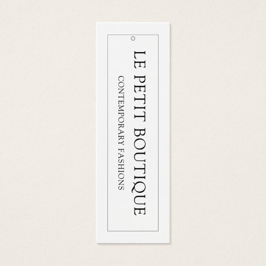 Einfache Kleidungsgröße Diagramm Weißer Modepreis (Vorderseite)