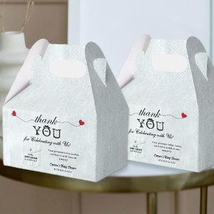 Einfache kleine Gentleman Babydusche Danke Niedlic Geschenkschachtel