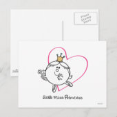 Einfache kleine Miss Princess | Rosa Herz Postkarte (Vorne/Hinten)