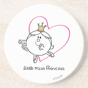 Einfache kleine Miss Princess   Rosa Herz Untersetzer