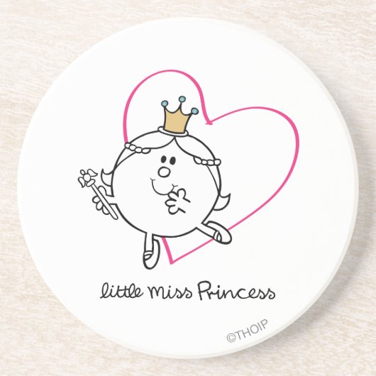 Einfache kleine Miss Princess | Rosa Herz Untersetzer (Vorne)