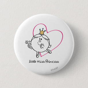 Einfache kleine Prinzessin Rosa Herz Button