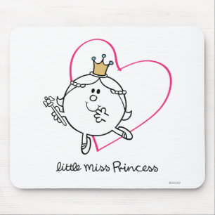 Einfache kleine Prinzessin Rosa Herz Mousepad