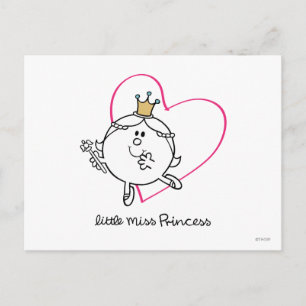 Einfache kleine Prinzessin Rosa Herz Postkarte