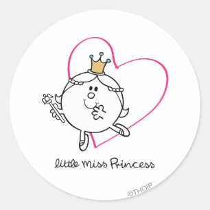 Einfache kleine Prinzessin Rosa Herz Runder Aufkleber