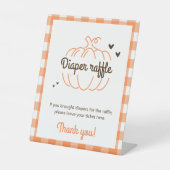 Einfache kleine Pumpkin Baby Duschdusche Windelwan Sockelschild (Vorderseite)