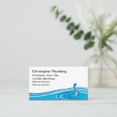 Einfache Klempner Neue Visitenkarten Wasser Leere Visitenkarte (Stehend Vorderseite)