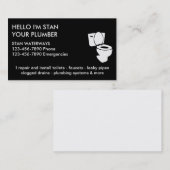 Einfache Klempner-Visitenkarten Visitenkarte (Vorne/Hinten)