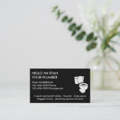 Einfache Klempner-Visitenkarten Visitenkarte (Stehend Vorderseite)