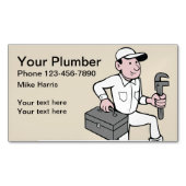 Einfache Klempner-Visitenkartenmagnete Magnetische Visitenkarte (Vorderseite)