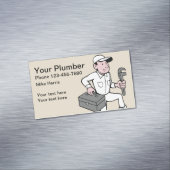 Einfache Klempner-Visitenkartenmagnete Magnetische Visitenkarte (Beispiel)