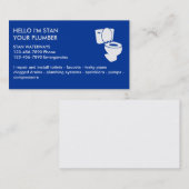 Einfache kluge Klempner-Visitenkarten Visitenkarte (Vorne/Hinten)