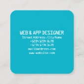 Einfache Knopf-APP-Ikonenform Quadratische Visitenkarte (Rückseite)
